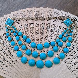 Blue statement necklace